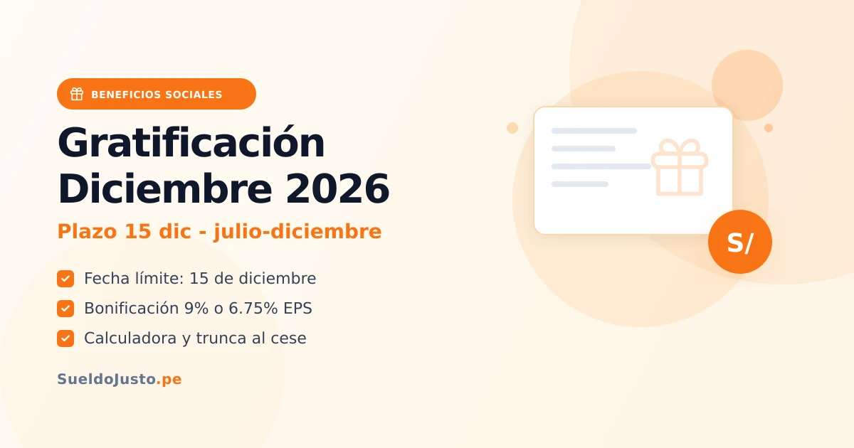 Gratificación Diciembre 2026: Plazo y Cálculo